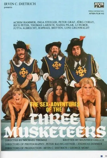 Постер: Сексуальные приключения трех мушкетеров / Die Sex-Abenteuer der drei Musketiere (1971)