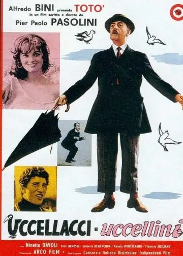 Постер: Птицы большие и малые / Uccellacci e uccellini (1966)