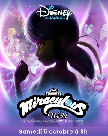 Постер: Леди Баг и Кот Нуар Лондон: На краю времени / Miraculous World: London, At the Edge of Time (2024)