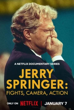 Постер: Джерри Спрингер: свет, камера, бой / Jerry Springer: fights, camera, action (2025)